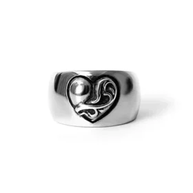 Anello a fascia con cuore