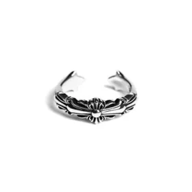 Anello Baby con Double Floral Cross