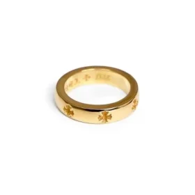 Anello con banda CH Plus in oro 22 carati