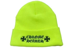 Berretto con logo Chrome Hearts giallo neon Berretto con logo Chrome Hearts giallo neon