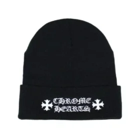 Berretto con logo Chrome Hearts – Nero