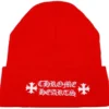 Berretto con logo Chrome Hearts rosso Berretto con logo Chrome Hearts rosso