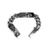 Bracciale a maglie fantasiate con doppio ID Bracciale a maglie fantasiate con doppio ID