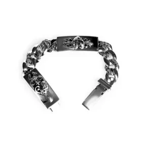 Bracciale a maglie fantasiate con doppio ID