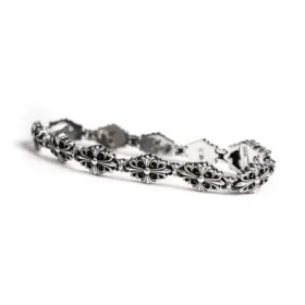 Bracciale Babyfat con motivo a croce e fiori