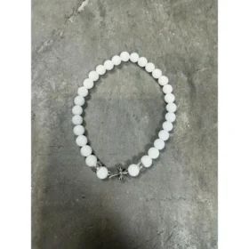 Bracciale con perline Chrome Hearts Cemetery White