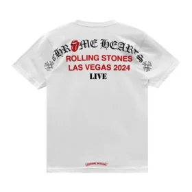 Camicia bianca Chrome Hearts Las Vegas Rolling Stones con taschino