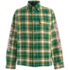 Camicia da uomo in flanella verde Chrome Hearts Camicia da uomo in flanella verde Chrome Hearts