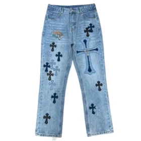 Chrome Hearts Jeans in denim con scritta