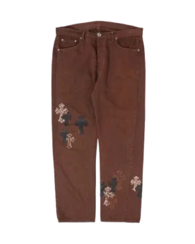 Chrome Hearts Nyfw Levi’s Cross Patch Jeans con stampa leopardata