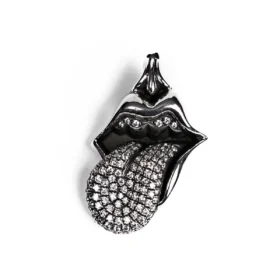 Ciondolo Lip and Tongue dei Rolling Stones con diamante