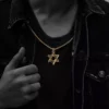Ciondolo Star of David in oro 22 carati