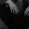 Double Floral ring in oro 22 carati con 5 diamanti Double Floral ring in oro 22 carati con 5 diamanti