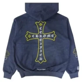 Felpa con cappuccio blu Chrome Hearts