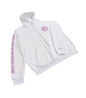 Felpa con cappuccio CH viola glitterata
