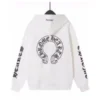 Felpa con cappuccio Chrome Hearts color crema Felpa con cappuccio Chrome Hearts color crema