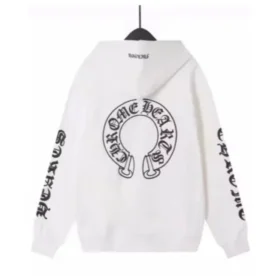 Felpa con cappuccio Chrome Hearts color crema