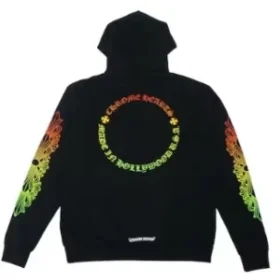 Felpa con cappuccio Chrome Hearts con maniche floreali sfumate
