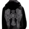 Felpa con cappuccio Chrome Hearts con strass Felpa con cappuccio Chrome Hearts con strass