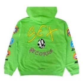 Felpa con cappuccio Chrome Hearts Green Matty Boy Sex Records