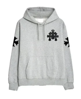 Felpa con cappuccio Chrome Hearts grigia