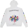 Felpa con cappuccio Chrome Hearts Multi Color Cross Cemetery bianca Felpa con cappuccio Chrome Hearts Multi Color Cross Cemetery bianca