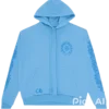 Felpa con cappuccio Chrome Hearts Sanskrit blu Felpa con cappuccio Chrome Hearts Sanskrit blu