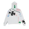 Felpa con cappuccio Chrome Hearts Stencil in bianco/multicolore Felpa con cappuccio Chrome Hearts Stencil in bianco/multicolore