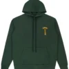Felpa con cappuccio Chrome Hearts T Bar verde/oro Felpa con cappuccio Chrome Hearts T Bar verde/oro