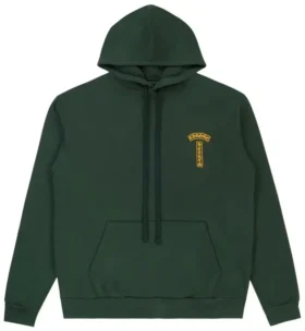 Felpa con cappuccio Chrome Hearts T Bar verde/oro Felpa con cappuccio Chrome Hearts T Bar verde/oro
