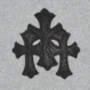 Felpa con cappuccio Chrome Hearts Triple Leather Cross Zip up Felpa con cappuccio Chrome Hearts Triple Leather Cross Zip up