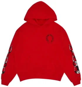 Felpa con cappuccio Chrome Hearts X Matty Boy Flames rossa