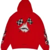 Felpa con cappuccio Chrome Hearts X Matty Boy Flames rossa Felpa con cappuccio Chrome Hearts X Matty Boy Flames rossa