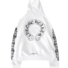 Felpa con cappuccio e zip a croce Chrome Hearts Felpa con cappuccio e zip a croce Chrome Hearts