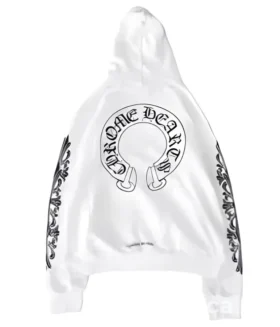 Felpa con cappuccio e zip a croce Chrome Hearts