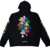 Felpa con cappuccio e zip Chrome Hearts “Ch Script Multicolor Cross Cemetery”