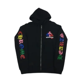 Felpa con cappuccio e zip Chrome Hearts “Ch Script Multicolor Cross Cemetery” Felpa con cappuccio e zip Chrome Hearts “Ch Script Multicolor Cross Cemetery”