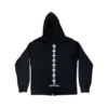 Felpa con cappuccio e zip Chrome Hearts con triplo logo a croce Felpa con cappuccio e zip Chrome Hearts con triplo logo a croce