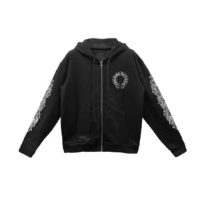 Felpa con cappuccio e zip Chrome Hearts F**Kyou Horseshoe Floral Sleeve