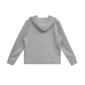 Felpa con cappuccio e zip Chrome Hearts in cashmere ricamato grigio