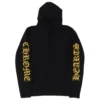 Felpa con cappuccio in cashmere ricamata Chrome Hearts nera Felpa con cappuccio in cashmere ricamata Chrome Hearts nera