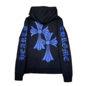 Felpe con cappuccio Chrome Hearts con emblema blu