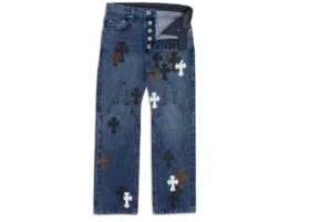 Jeans a gamba dritta Lemandik con Cross Patch Jeans a gamba dritta Lemandik con Cross Patch
