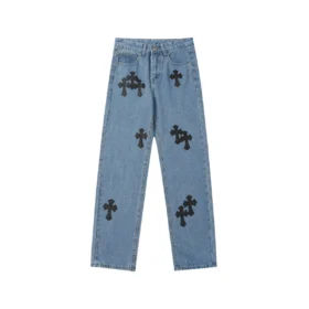 Jeans Chrome Hearts blu