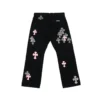 Jeans Chrome Hearts con croce multicolore Jeans Chrome Hearts con croce multicolore