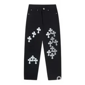 Jeans Chrome Hearts con Cross Patch Multi