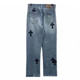 Jeans Chrome Hearts Graffiti Red Lips