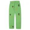 Jeans Chrome Hearts in denim verde melma