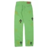 Jeans Chrome Hearts in denim verde melma