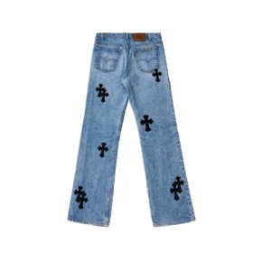 Jeans Chrome Hearts Levi’s con Cross Patch – Blu